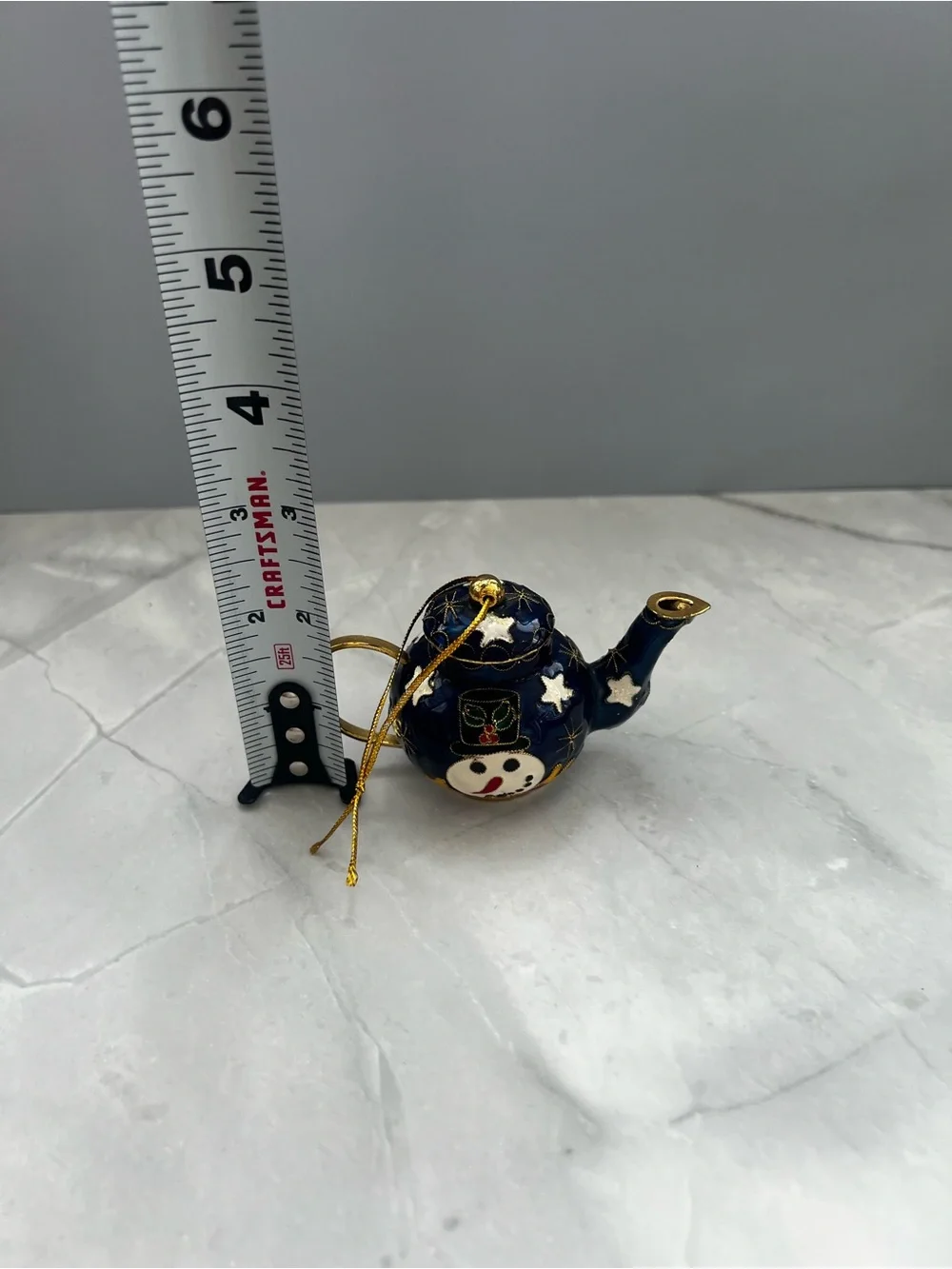 Snowman Teapot Christmas Tree Ornament